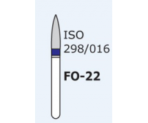 Бор пламеподібний стрілчастий кінчик Mani FO-22 3 шт