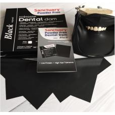 Хустки для коффердама Дентал Дам (Dental Dam) SANCTUARY ,чорні (середні) 36 шт