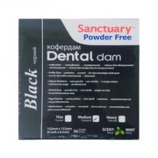 Хустки для коффердама Дентал Дам (Dental Dam) SANCTUARY ,чорні (середні) 36 шт